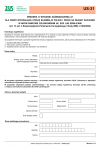 ZUS US-31 Informacja w celu wydania zaświadczenie o ustawodawstwie dotyczącym zabezpieczenia społecznego mającym zastosowanie do osoby uprawnionej - wersja papierowa